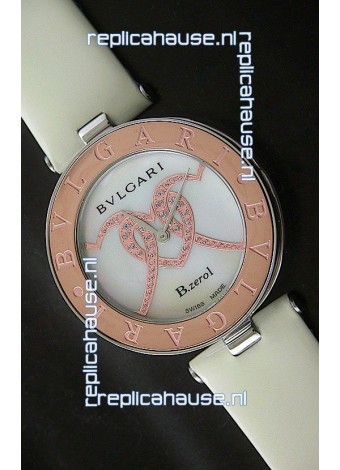 Bvlgari B.zerol Japanese Replica Quartz Watch in White Dial