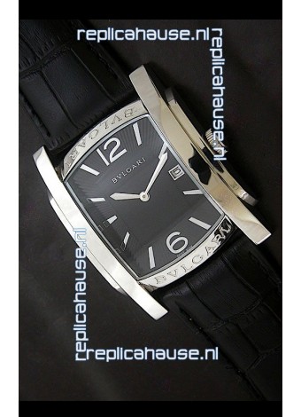 Bvlgari Assioma Japanese Replica Quartz Watch in Black Dial
