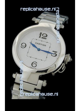 Cartier Pasha de Swiss Replica Automatic Watch in White Dial