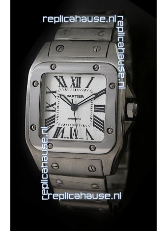 Cartier Santos Swiss Replica Watch in White Dial