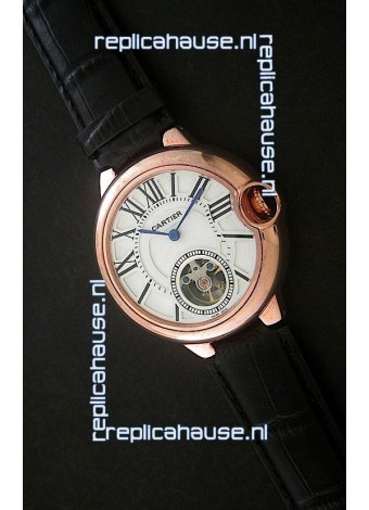 Cartier Ballon de Japanese Replica Watch in Rose Gold Case
