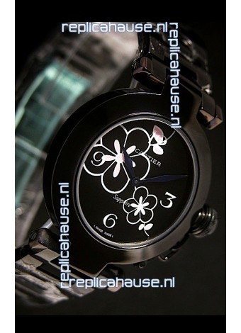 Cartier Pasha de Ladies Replica Watche in Black Dial