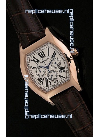 Cartier Tortue Japanese Replica Watch in White Dial