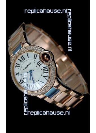 Cartier Balon de Swiss Replica Watch in White Dial