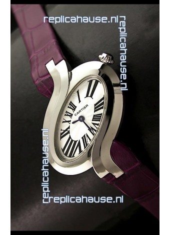 Delices De cartier Japanese Watch in Purple Strap
