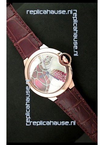 Ballon De Cartier Watch in Turtle Lacquered Dial