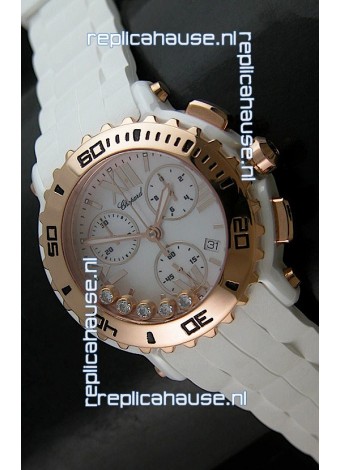 Chopard Happy Sport Swiss Replica Watch in White Strap