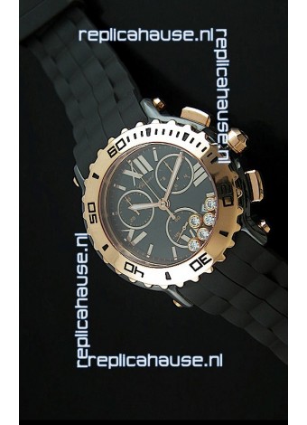 ChopardHappy Sport Swiss Replica Watch in Black Strap