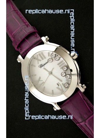 Chopard Happy Sport Ladies Japanese Replica Watch in Steel