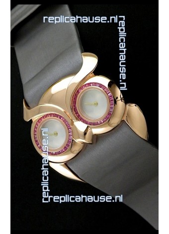 Chopard Animal World Ladies Owl Watch in Double Mop White Dial