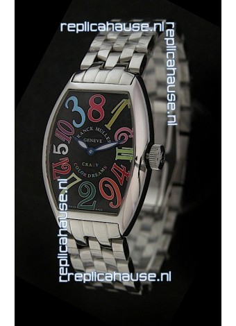 Franck Muller Crazy Color Dreams Japanese Replica Watch in Black Dial
