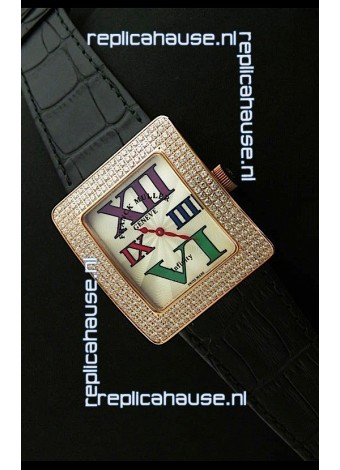 Franck Muller Geneve Infinity Japanese Gold Watch in Multi Color Roman Markers