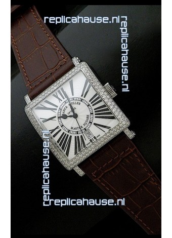 Franck muller Master Square Japanese Replica Watch in Brown Strap
