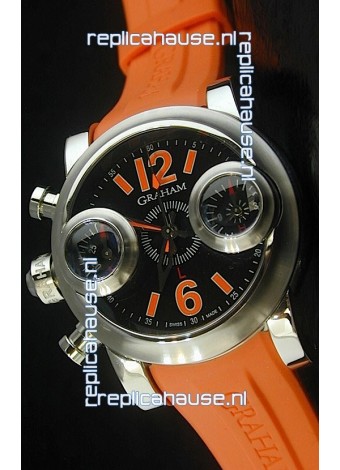 Graham Chronograph Swordfish Swiss Replica Watch in Orange Strap