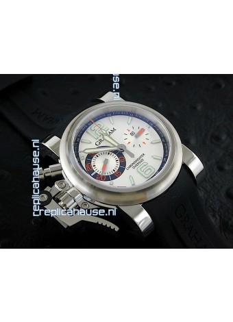 Graham Chronofighter Oversize Swiss Replica Watch in Silver Dial