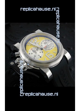 Graham Chronofighter Oversize Swiss Replica Watch in Yellow Dial