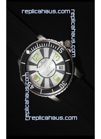Blancpain 500 Fathoms Swiss Replica Watch in White Dial - 1:1 Mirror Edition
