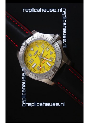 Breitling Avenger II Seawolf Black Leather Strap 45MM - 1:1 Mirror Replica Watch