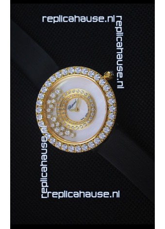 Chopard Happy Dreams 36MM Black Strap in White Dial