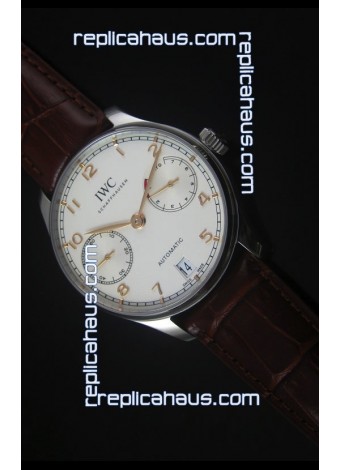 IWC IW500704 Portugieser Swiss 1:1 Mirror Replica Watch White Dial - Updated 2016 Version