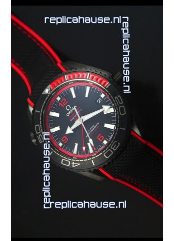 Omega Seamaster Planet Ocean Deep Black Red GMT 1:1 Edition Swiss Replica Watch