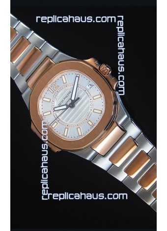 Patek Philippe Ladies Nautilus Two Tone Rose Gold Watch 36MM 