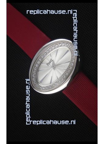 Piaget Limelight Magic Hour Swiss Quartz Steel Case in Red Strap