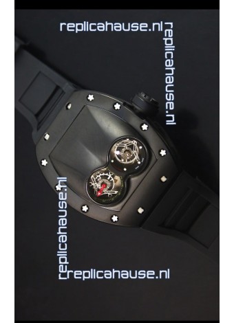 Richard Mille RM053 Tourbillon Pablo Mac Donough Swiss Replica Watch in PVD Case Black Strap