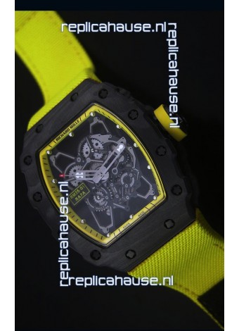 Richard Mille RM35-01 Rafael Nadal Edition Swiss Replica Watch Yellow Nylon Strap