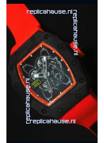 Richard Mille RM35-01 Rafael Nadal Edition Swiss Replica Watch Orange Nylon Strap