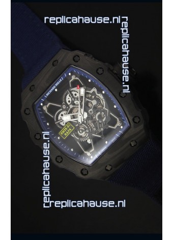 Richard Mille RM35-01 Rafael Nadal Edition Swiss Replica Watch Navy Blue Nylon Strap