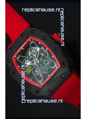 Richard Mille RM35-01 Rafael Nadal Edition Swiss Replica Watch Red Nylon Strap
