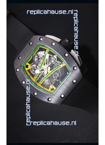 Richard Mille RM061 Ceramic Case Swiss Yellow/Green Bezel Replica Watch
