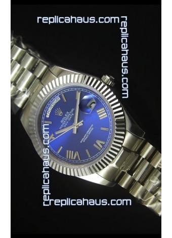 Rolex Day Date Dark Blue Dial Replica Watch 40MM - 3255 Swiss Movement