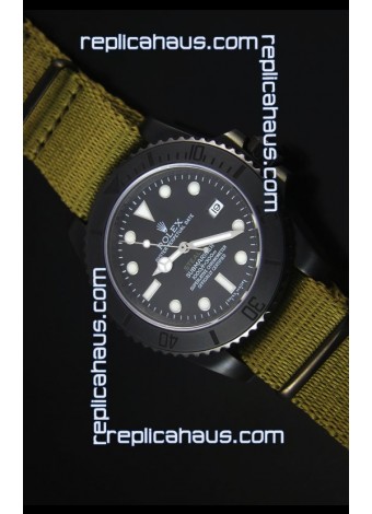 Rolex Submariner Stealth MK IV PVD Swiss Replica Watch White Hour Markers