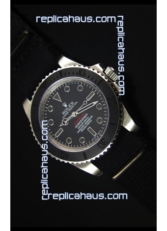 Rolex Submariner Stealth MK IV Stainless Steel Swiss Replica Watch Black Hour Markers