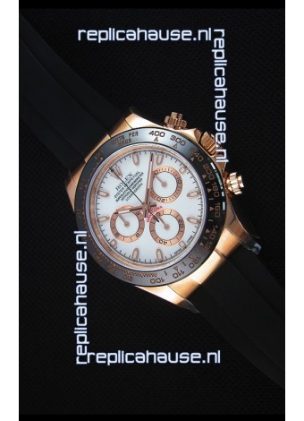 Rolex Daytona 116515 Everose 1:1 Mirror Replica White Dial Watch 