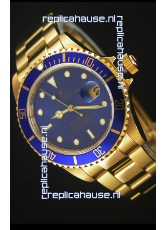 Rolex Submariner 16618 Gold Replica 1:1 Watch with Swiss 3135 Movement