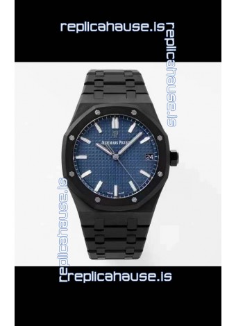 Audemars Piguet Royal Oak PVD Coated Swiss Replica Watch 3120 Swiss Movement - Blue Dial 