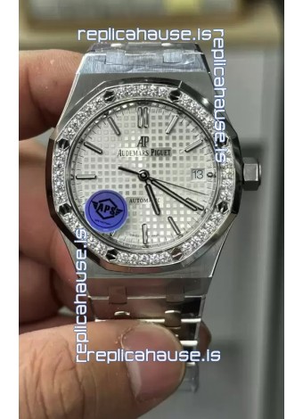Audemars Piguet Royal Oak 37MM White Dial Watch in 3120 Movement - 1:1 Mirror Replica