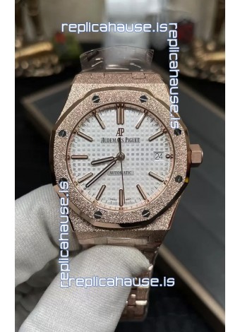 Audemars Piguet Royal Oak 37MM Frosted Casing Watch in 3120 Movement - 1:1 Mirror Replica