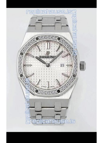 Audemars Piguet Royal Oak 33MM 904L White Black Dial 1:1 Mirror Replica Watch