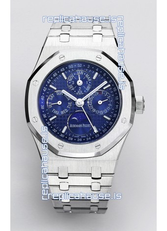 Audemars Piguet Royal Oak Perpetual Calendar Swiss Replica 904L Steel - Blue Dial 