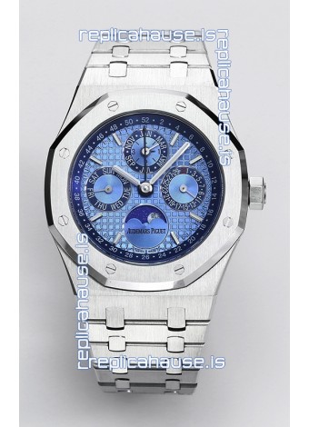 Audemars Piguet Royal Oak Perpetual Calendar Swiss Replica 904L Steel - Light Blue Dial 