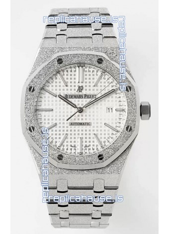 Audemars Piguet Royal Oak 15410BC 41MM White Dial 904L Steel CALIBRE 3120 Movement 1:1 Mirror Replica
