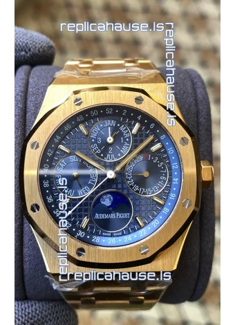 Audemars Piguet Royal Oak Perpetual Calendar Swiss Replica 904L Steel in Yellow Gold Casing