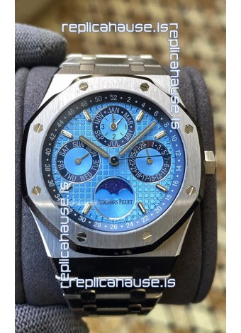 Audemars Piguet Royal Oak Perpetual Calendar Swiss Replica 904L Steel in Blue Dial