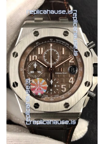 Audemars Piguet Royal Oak Offshore Chronograph Brown Dial 904L Steel - 1:1 Mirror 3126 Movement