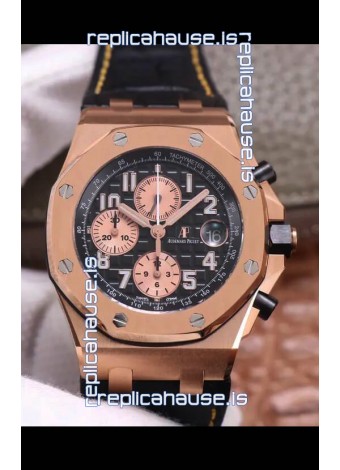 Audemars Piguet Royal Oak Offshore Chronograph Rose Gold 904L Steel 1: 1 Mirror 3126 Movement