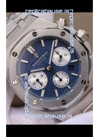 Audemars Piguet Royal Oak Chronograph Blue Dial Steel Strap Swiss Replica Watch